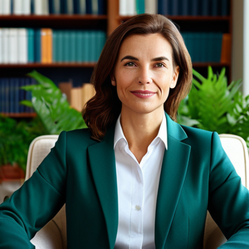 Home 8 A professional female family counselor, depicted in a warm, inviting counseling office. She is fully clothed in a modest, elegant business blazer and tailored trousers, seated comfortably in an armchair. Her posture is open and her expression is one of calm, empathetic listening, conveying professionalism and approachability. The background features soft, diffused lighting, a few carefully placed green plants, and a blurred, professional-looking bookshelf, creating a serene and confidential atmosphere.
safe for work, appropriate content, fully clothed, professional, perfect anatomy, correct proportions, natural pose, well-formed hands, proper finger count, natural body proportions, professional photography, high quality, soft focus, realistic.